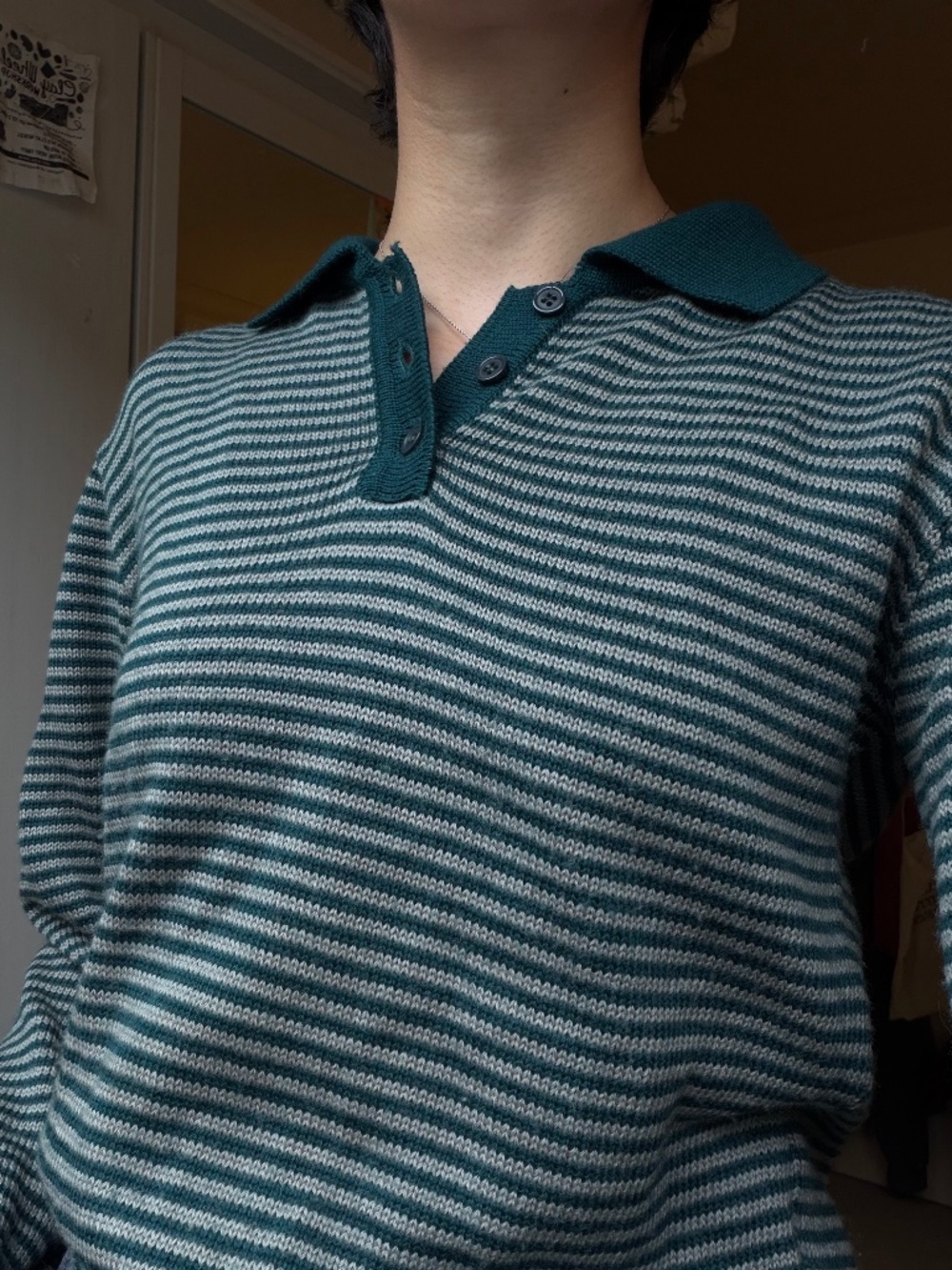 Join-In Stripped Collared Sweater - Picture 3 of 4